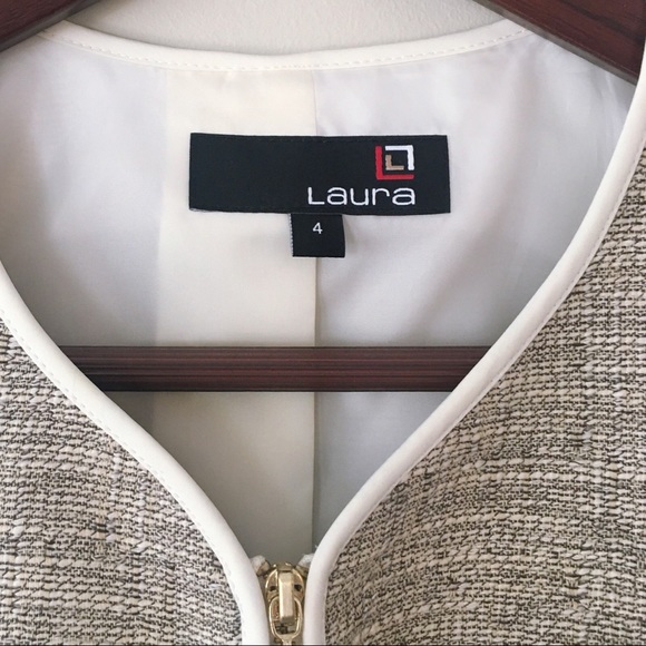 NWOT Laura Tweed Collarless Zip Up Blazer - Picture 4 of 7